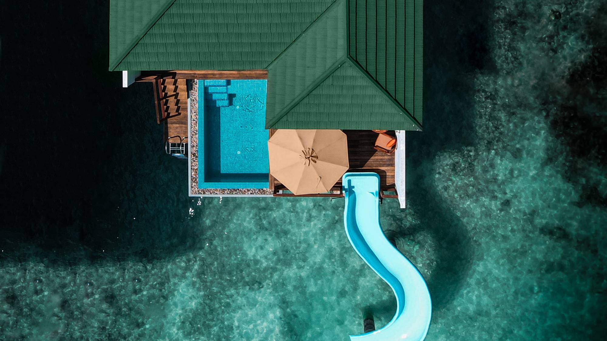 WATER VILLA WITH POOL + SLIDE